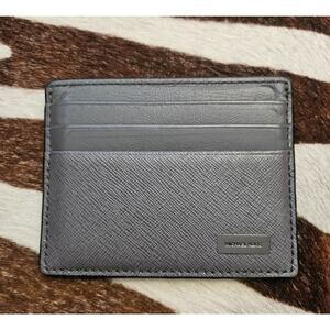 Michael Kors Grey Andy Tall Card Case Leather Case